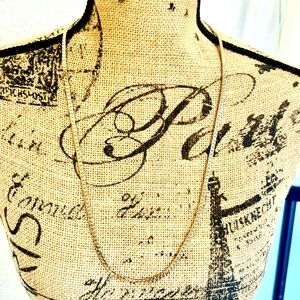 Vintage Retro 80’s Bright Gold Tone 3mm Curb Chain Necklace